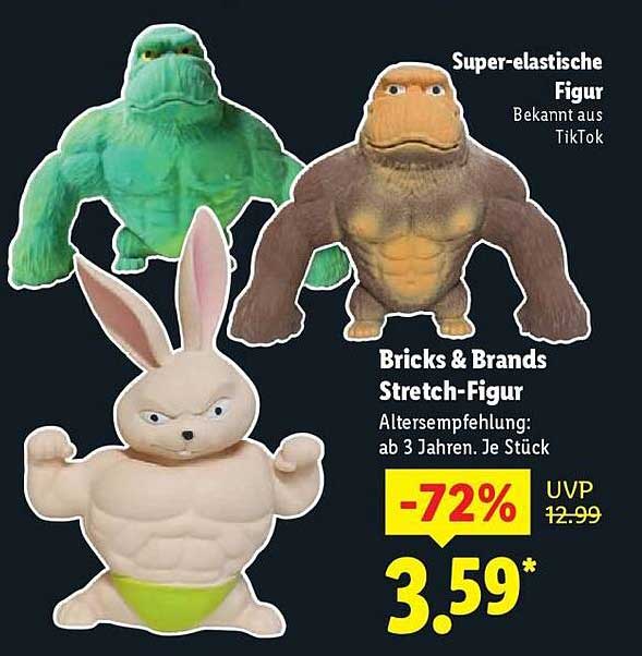 Bricks & Brands Stretch-Figur - Super-elastische Figur bekannt aus TikTok