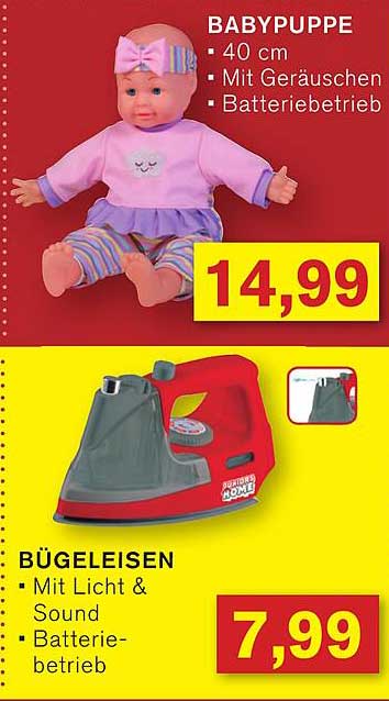 BÜGELEISEN - Mit Licht & Sound, Batteriebetrieb