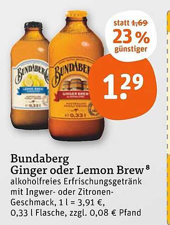 Bundaberg Ginger oder Lemon Brew – Erfrischung in jedem Schluck