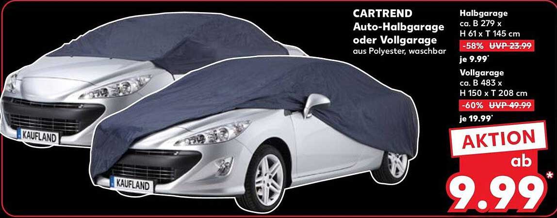 CARTREND Auto-Halbgaraage oder Vollgarage aus Polyester, waschbar - ab 9,99*