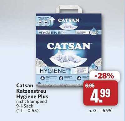 Catsan Katzenstreu Hygiene Plus 9l