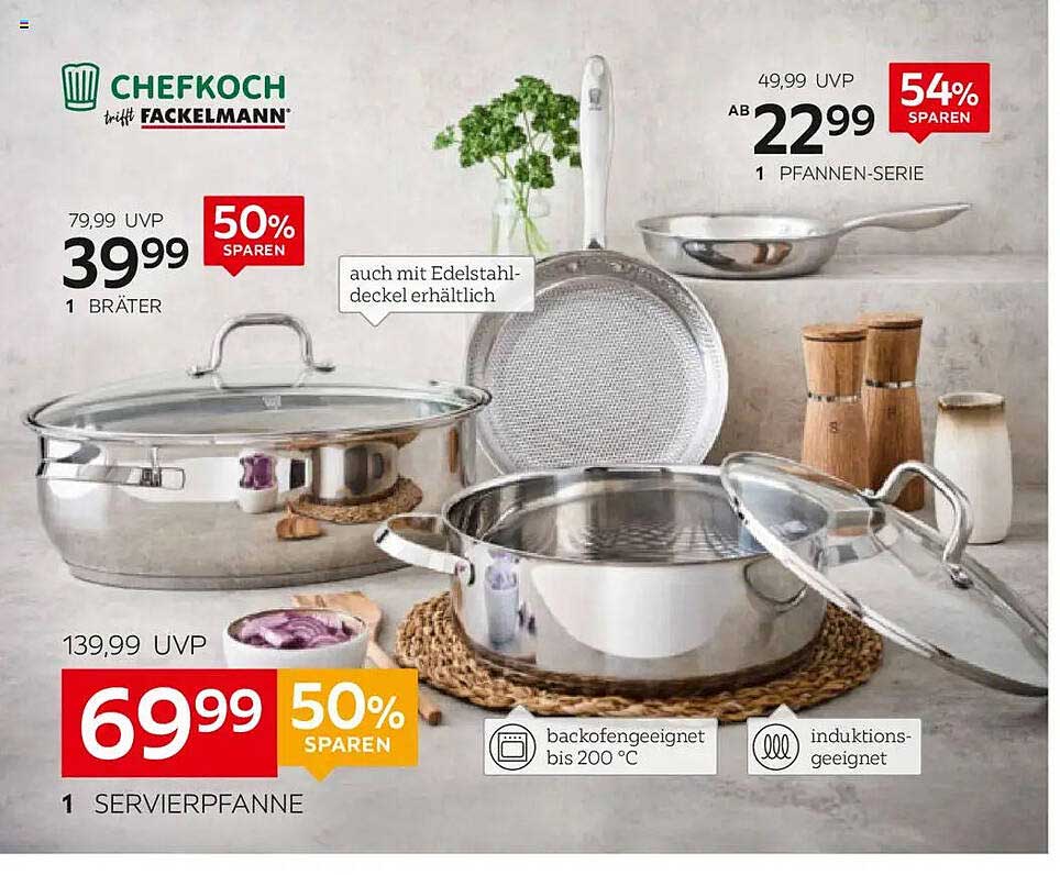 CHEFKOCH trifft FACKELMANN Bräter und Servierpfanne