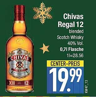 Chivas Regal 12 blended Scotch Whisky 0,7l