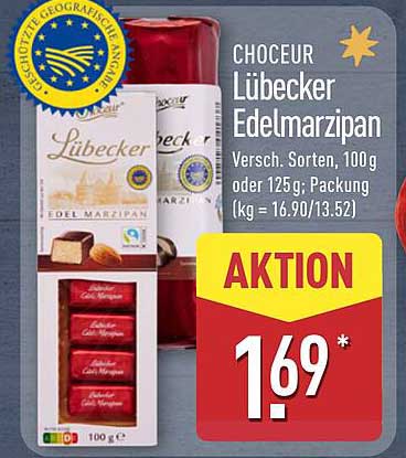 CHOCEUR Lübecker Edelmarzipan, 100 g oder 125 g