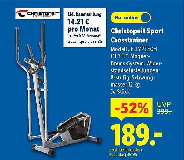 Christopeit Sport Crosstrainer Modell „ELLYPTECH CT 3 II“