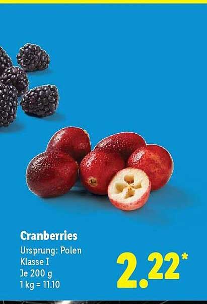 Cranberries - Frisch aus Polen, Klasse I