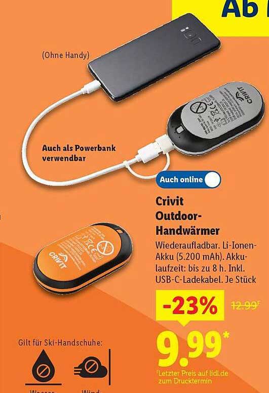 Crivit Outdoor-Handwärmer