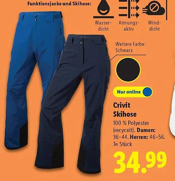 Crivit Skihose für Herren und Damen