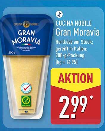 CUCINA NOBILE Gran Moravia Hartkäse am Stück