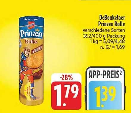 DeBeukelaer Prinzen Rolle verschiedene Sorten 352/400 g