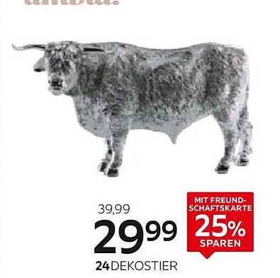 Dekofigur Highland-Rind mit einer Höhe von 24 cm