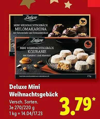 Deluxe Mini Weihnachtsgebäck - Melomakarona und Kourabie