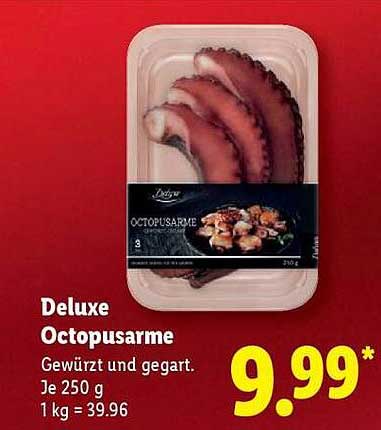 Deluxe Octopusarme - Gewürzt und gegart