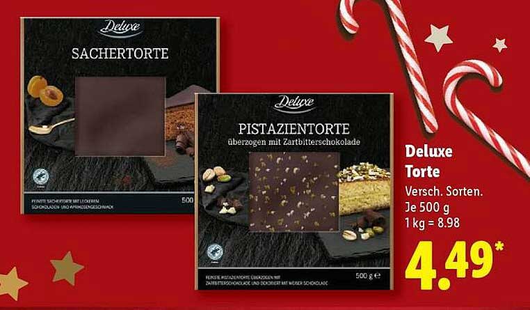 Deluxe Torte - Verschiedene Sorten 500 g