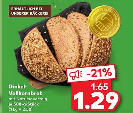 Dinkel-Vollkornbrot mit Natursauerteig je 500-g-Stück