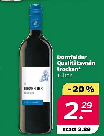 Dornfelder Qualitätswein trocken 1 Liter