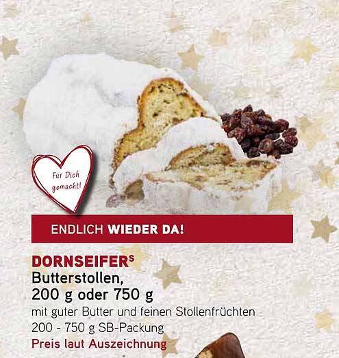 DORNSEIFERS Butterstollen, 200 g oder 750 g