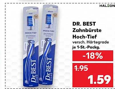 DR. BEST Zahnbürste Hoch-Tief versch. Härtegrade je 1-St.-Packg.