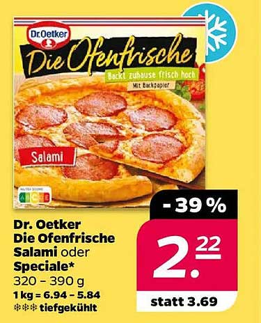Dr. Oetker Die Ofenfrische Salami oder Speciale