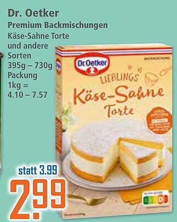Dr. Oetker Premium Backmischungen Käse-Sahne Torte