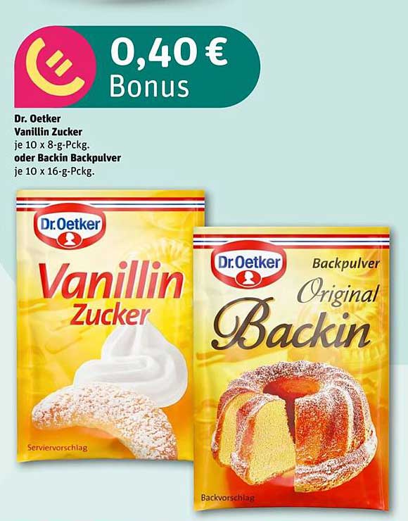 Dr. Oetker Vanillin Zucker oder Backin Backpulver