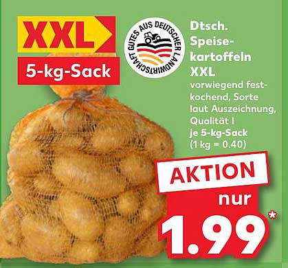 Dt. Speisekartoffeln XXL 5-kg-Sack