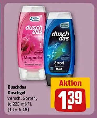 Duschdas Duschgel - verschiedene Sorten (je 225-ml-Fl.)