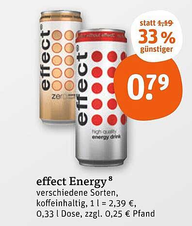 effect Energy - verschiedene Sorten