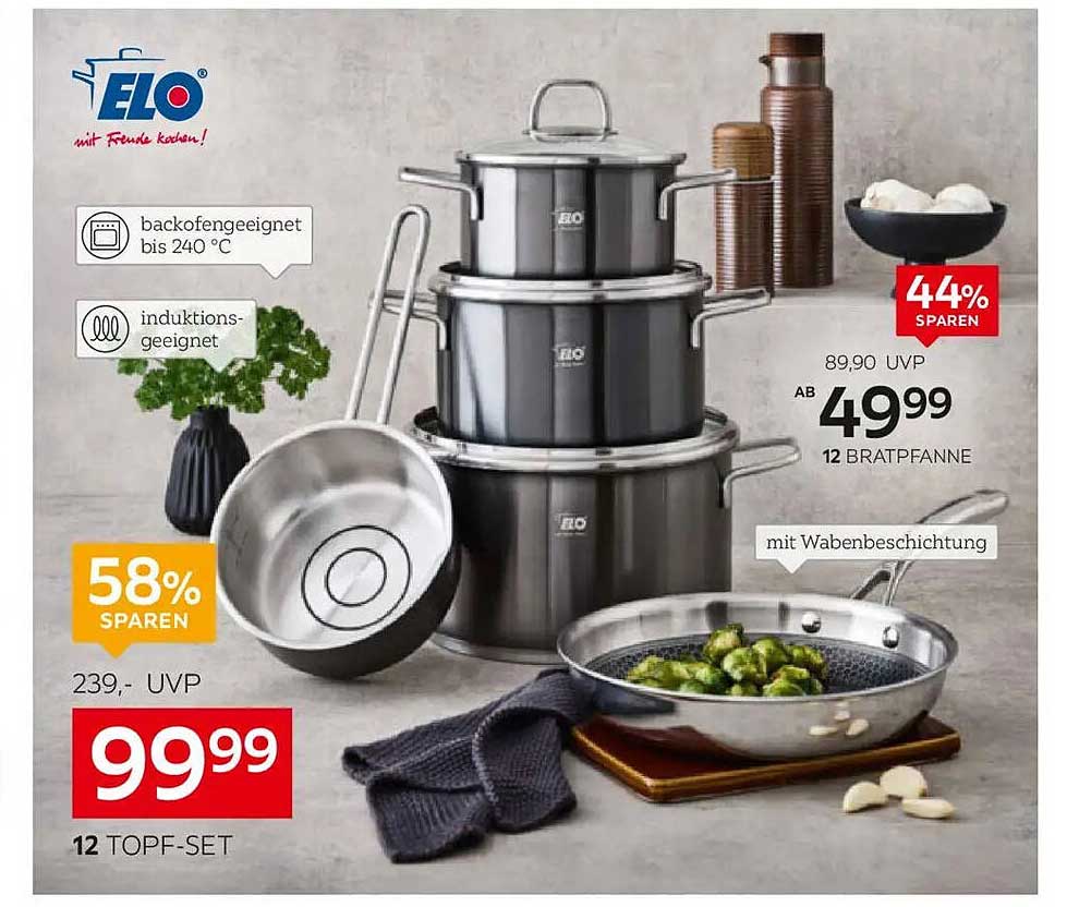 ELO 12-teiliger Topf-Set und Bratpfanne