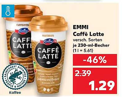 EMMI Caffè Latte versch. Sorten je 230-ml-Becher