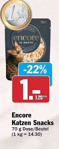 Encore Katzen Snacks 70 g Dose/Beutel