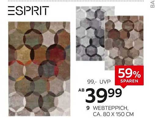 ESPRIT Webteppich, ca. 80 x 150 cm