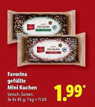 Favorina gefüllte Mini Kuchen