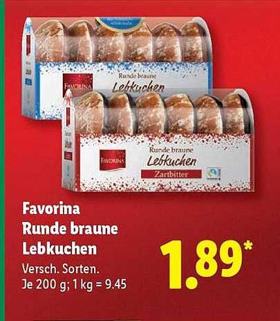 Favorina Runde braune Lebkuchen