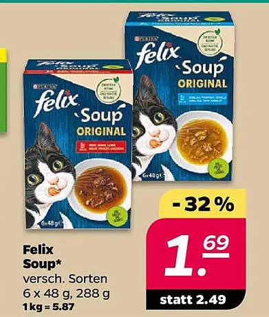 Felix Soup - versch. Sorten 6 x 48 g, 288 g