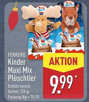FERRERO Kinder Maxi Mix Plüschtier
