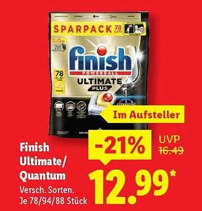Finish Ultimate/Quantum Geschirrspültabs (Sparpack, 78 Caps)