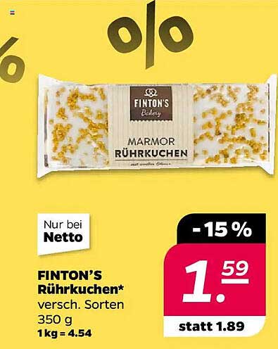 FINTON'S Rührkuchen - Verschiedene Sorten 350 g