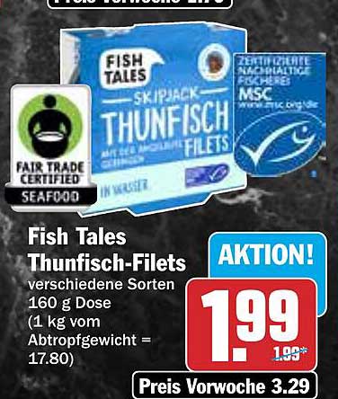 Fish Tales Thunfisch-Fillets 160 g Dose