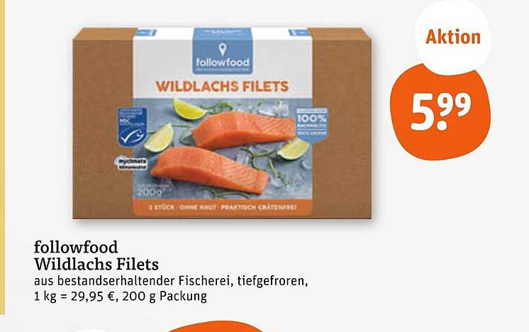 followfood Wildlachs Filets 200 g