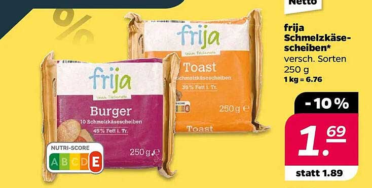 frija Schmmelzkäsescheiben 250 g - verschiedene Sorten