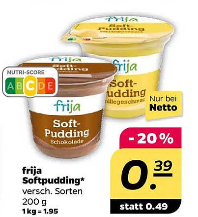 frija Softpudding - verschiedene Sorten