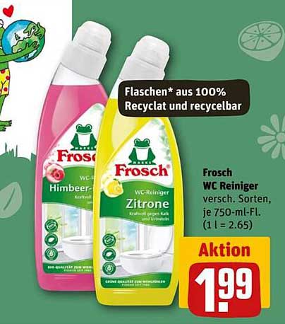 Frosch WC Reiniger, verschiedene Sorten, je 750-ml-Fl.
