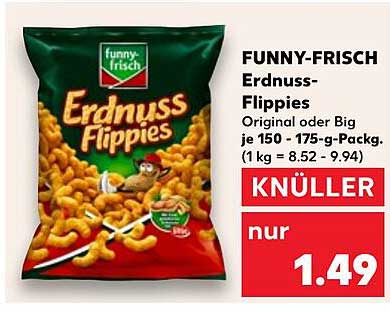FUNNY-FRISCH Erdnuss- Flippies Original oder Big je 150 - 175-g-Packg.