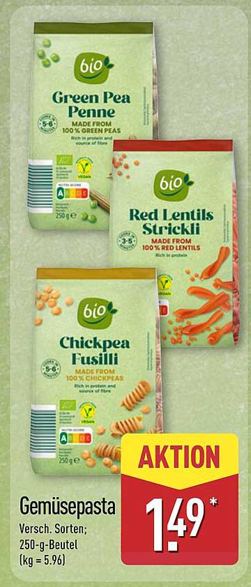 Gemüsepasta - Verschiedene Sorten; 250-g-Beutel