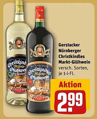 Gerstacker Nürnberger Christkindles Markt-Glühwein 1-Liter-Flasche