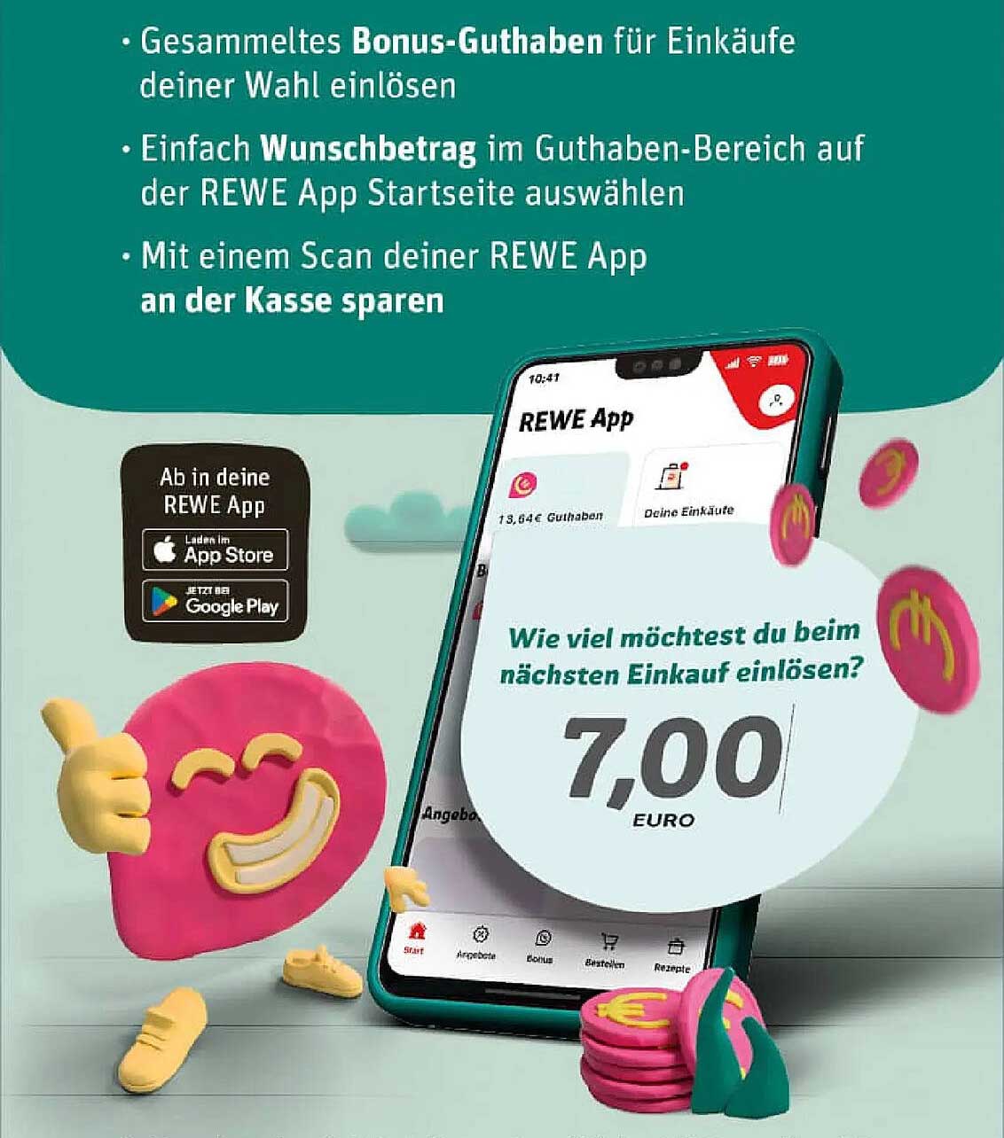 Gesammeltes Bonus-Guthaben für Einkäufe