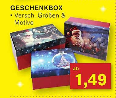 Geschenkbox - Verschiedene Größen & Motive