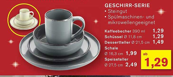 GESCHIRR-SERIE - Steingut, spülmaschinen- und mikrowellengeeignet