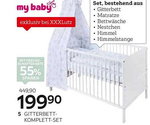 Gitterbett-Komplett-Set exklusiv bei XXXLutz